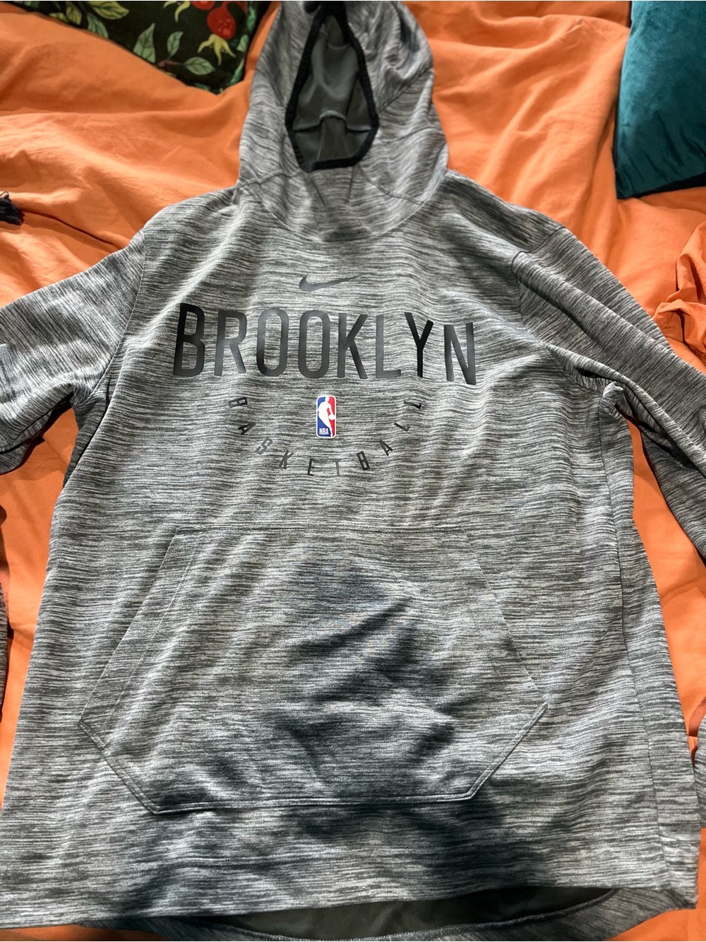 Nike Gray Brooklyn NBA Pullover Hoodie